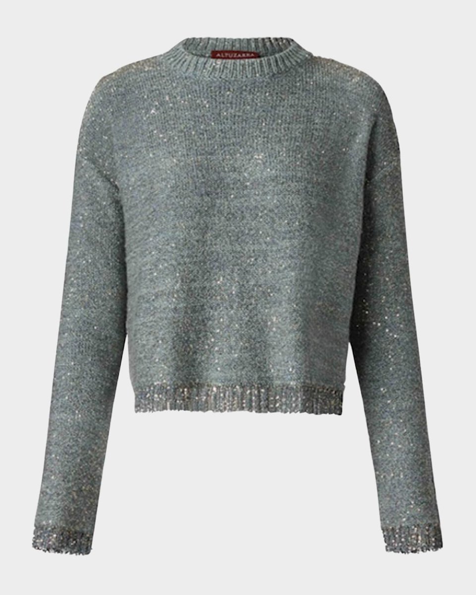 Yasworth Paillette Knit Crewneck Sweater